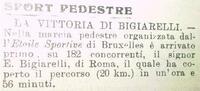 Dalla Stampa Sportiva del dicembre 1903 si apprende di un altro successo del campione romano. E' erroneamente riportata l'iniziale del nome.