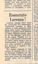 Dall'Unità del 30/5/71, la notizia dell'esonero