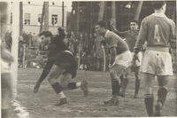 Una fase di gioco; Pagliara, Spurio e, con il numero 4, Di Carlo