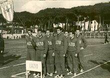 Alicicco durante la cerimonia inaugurale del Torneo di Viareggio 1953