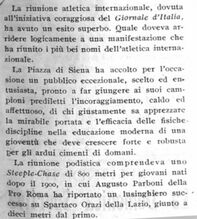 Sulla "Domenica sportiva" del 31 Marzo 1918 si dà notizia di un risultato di una corsa podistica in cui Augusto Parboni ha la meglio su Spartaco Orazi