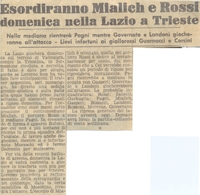 L'annunciato esordio a Trieste