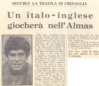 Un articolo del Corriere dello Sport del 5 agosto 1970 che si riferisce a Masiello, presentato sotto falso nome