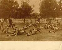 Durante un'allenamento della Nazionale Olimpica del 1960 (Gent. conc. Sig.ra Laura Biti)