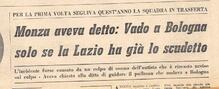 La notizia della morte di Alfredo Monza riportata dal Corsport