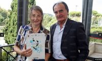 La signora Paola Piola con Giusep Wilson