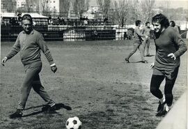 Mestrelli e Chinaglia (allenamento del 14 marzo 1974)