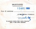 Il primo tesseramento federale (retro)