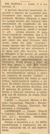 Un articolo sulla gara tratto dal giornale brasiliano "La Gazeta Esportiva"