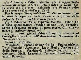 Da La Stampa Sportiva, novembre 1908