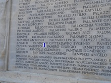 Il nome di Clemente Pansolli nel Sacrario Militare del Verano (Foto LazioWiki)