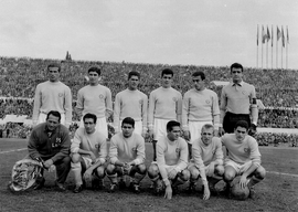 1958/59 - La formazione di Lazio-Roma 1-3 del 30 novembre 1958