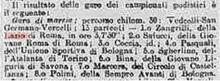 Zangrilli si afferma in importanti gare podistiche a Vercelli. E' il 18 giugno 1905