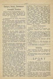 Dal bollettino Lazio dell'ottobre 1921