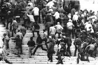 Dall'Unità: un momento degli incidenti allo stadio