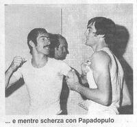 Mentre scherza con Papadopulo 1971