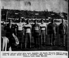 Premiazione Alvaro Russo,campione d'Italia 1953