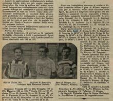 Da "La Stampa Sportiva" del 22/05/1904: Pagliani vince il Giro di Milano