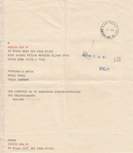 Telegramma dei tifosi contrari alla cessione al Torino (1980)