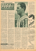 La pagina dedicata al giocatore su "Il Calcio Illustrato" del 3 febbraio 1937