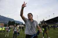 Pazzo di gioia dopo la promozione del Lecco