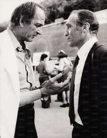 Lovati e Bearzot all'ingresso della Tribuna Monte Mario (stagione? evento?)