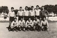 Lazio Ragazzi dell'ottobre 1948 - Da sinistra in piedi: Schiarini, Dal Fante, Ravagnani, Puca, Meloni, Germudi. Accosciati: X, Speranza, X, X, Profili.