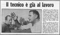 Dal Corriere dello Sport del 9 novembre 1966: Maino Neri al suo primo allenamento con la Lazio