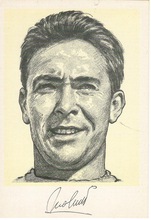 Un disegno con autografo del calciatore