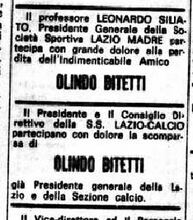Necrologi di Bitetti sul Messaggero