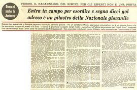 Un articolo del Corriere dello Sport del marzo 1976 sulla "giovane promessa" Fiorini
