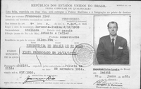 Un permesso di soggiorno in Brasile del 1957