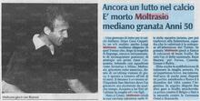 "La Stampa" di Torino del 29 marzo 1990 annuncia la morte di Luigi Moltrasio