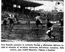 Da "Il Littoriale": il pareggio di Pernigo