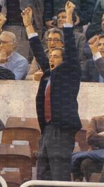 La gioia del presidente dopo la rete