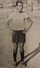 Luigi Moltrasio con la maglia del Torino nel 1954