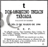 La notizia della morte sulle pagine del quotidiano spagnolo "ABC"