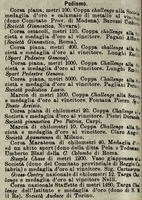 Da "La Stampa Sportiva" del 14/06/1908: Pericle Pagliani vince una corsa piana di 5.000 metri