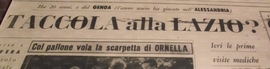 L'annuncio del probabile acquisto sulle pagine del Corriere dello Sport del 14 dicembre 1963