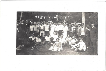 Una foto degli atleti biancocelesti agli albori della Società