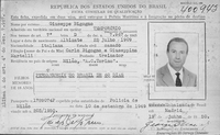 Un permesso di soggiorno in Brasile rilasciato a Giuseppe Bigogno nel 1950