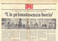 20 novembre 1972: La Lazio è prima a sorpresa e i giornali si contendono i giocatori (Gent.Conc. Famiglia Ziaco)