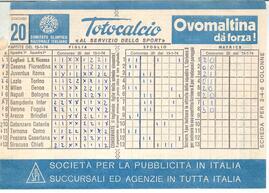 La schedina del Totocalcio