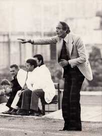 Lovati allenatore in panchina all'Olimpico (partita da individuare - medesima della foto precedente)