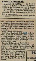 Da "La Stampa Sportiva" del 10/01/1904: Pericle Pagliani vince il "Giro di Roma" di 17 km