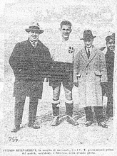 Dalla rivista "Lazio" del 2 aprile 1925, Fulvio Bernardini in Nazionale