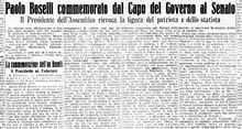 Dal Messaggero dell'12 Marzo 1932