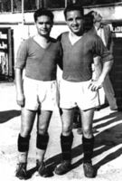 Luigi, a sinistra, con il compagno di squadra Puccinelli