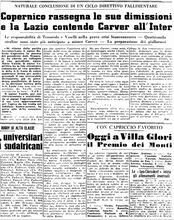 L'esonero., Da "L'Unità" del 3 gennaio 1956